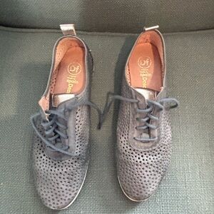 Women's Blue Perforated‎ Flats